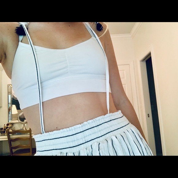 MAXI SKIRT WITH OVER THE SHOULDER STRAPS - Picture 3 of 3